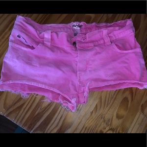 Hot pink shorts